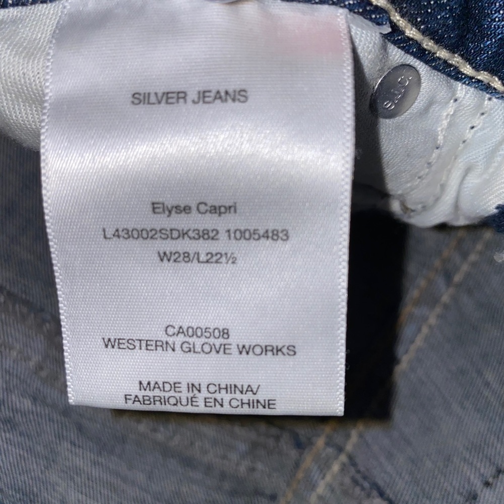 Silver Capri’s /Brand New With Tags - Picture 5 of 7